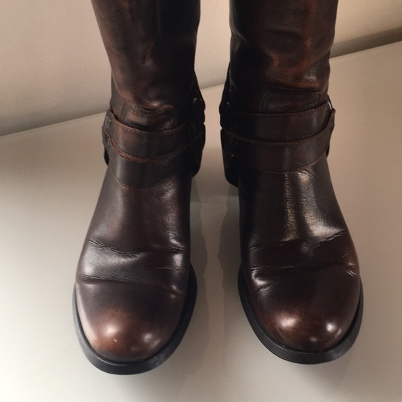 Amazing Vera Gomma Brown Distressed Harness Boots - Picture 6 of 8